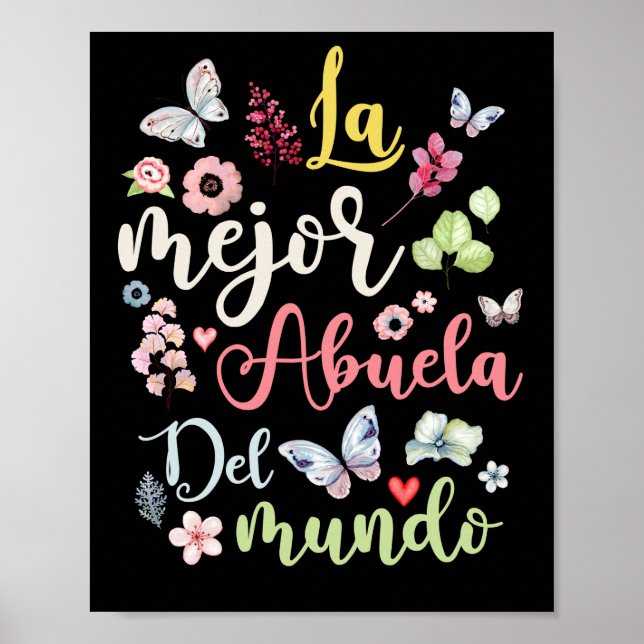 La Mejor Abuela del Mundo Hispanic Grandma Poster (Front)