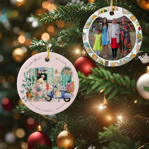 La Mejor Abuela del Mundo   Personalised Ceramic Tree Decoration