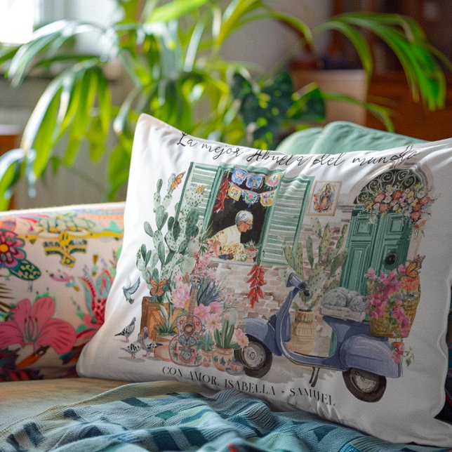 La Mejor Abuela del Mundo | Personalized Decorative Cushion (Creator Uploaded)