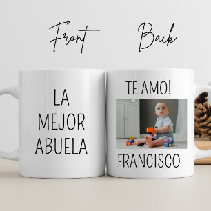 La Mejor Abuela Personalise Photo Grandma Birthday Mug