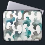 La Mer Laptop Sleeve<br><div class="desc">La Mer VIII by Chariklia Zarris. Watercolor pattern creating unique repeating shapes against a white background.</div>