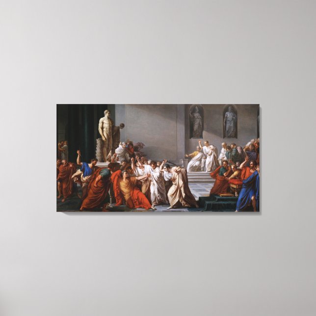 La morte di Cesare by Vincenzo Camuccini Canvas Print (Front)