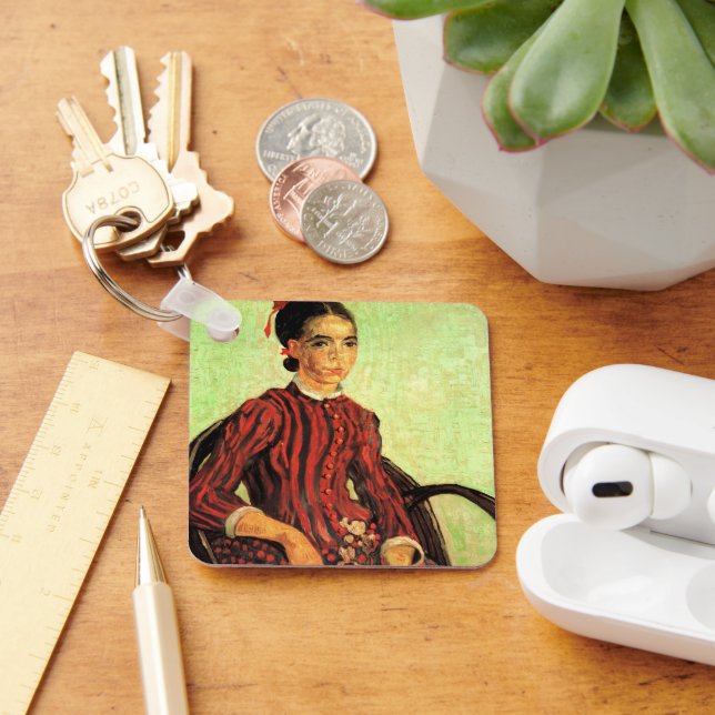 La Mousme, Sitting by Vincent van Gogh Key Ring (Desk)