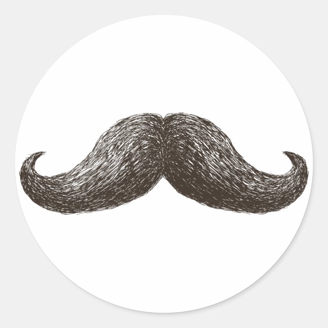 La Moustache (Light) Classic Round Sticker (Front)