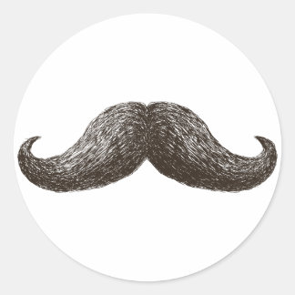 La Moustache (Light) Classic Round Sticker