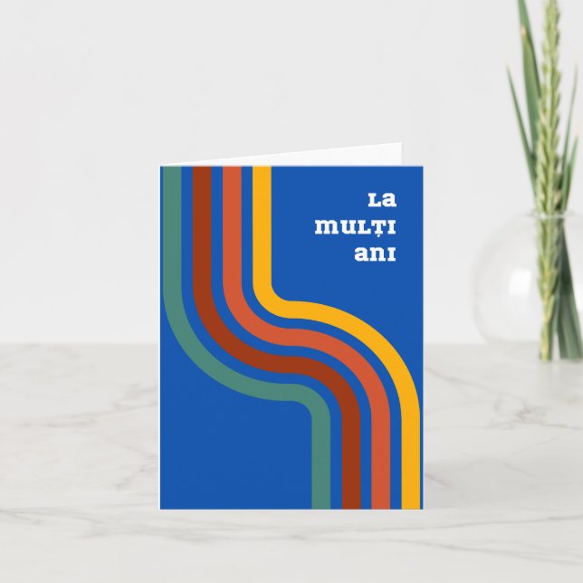 La mulţi ani, Romanian birthday  Card (Front)