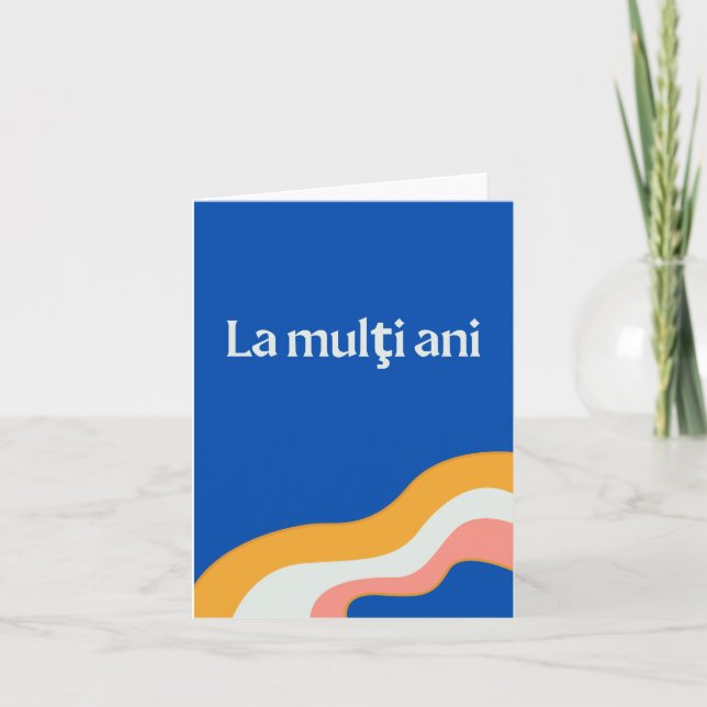 La mulţi ani, Romanian birthday  Card (Front)