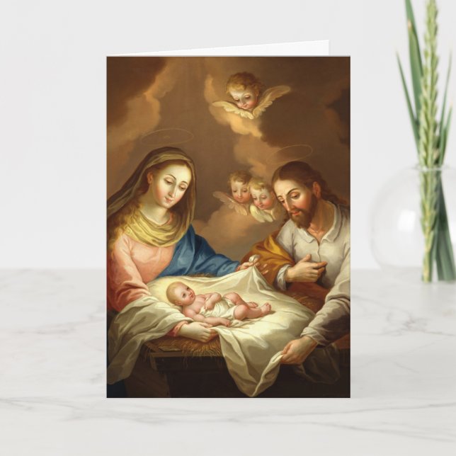 "La Natividad" custom greeting card (Front)