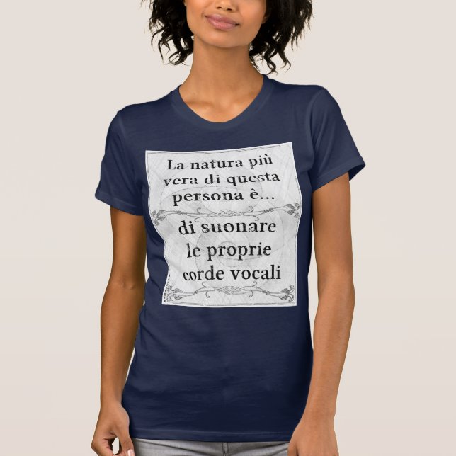 La natura più vera: suonare corde vocali cantare T-Shirt (Front)