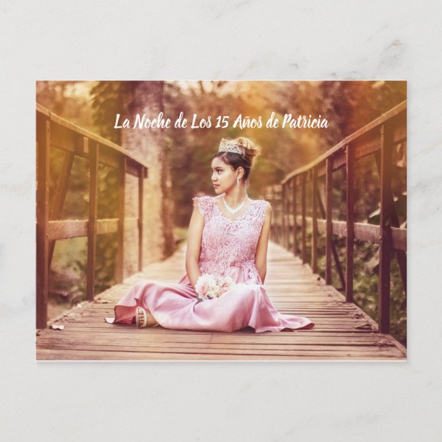 La Noche De los Quince Invitation Postcard (Front)