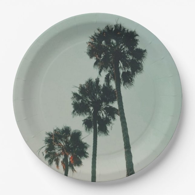 LA Palms Notebook Paper Plate (Front)