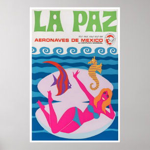 La Paz Art Bolivia Travel Poster Print Retro