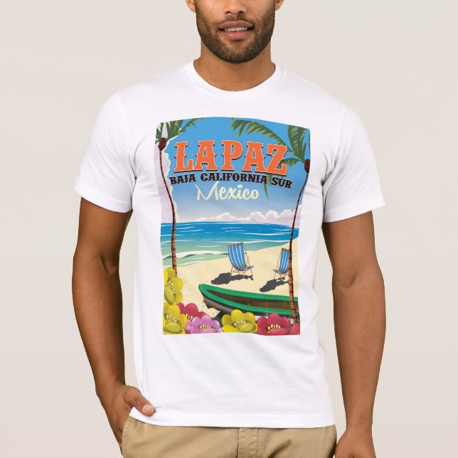 La Paz Baja California Sur Mexico travel poster T-Shirt (Front)