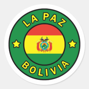 La Paz Bolivia Classic Round Sticker