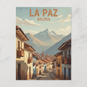La Paz Bolivia Travel Postcard