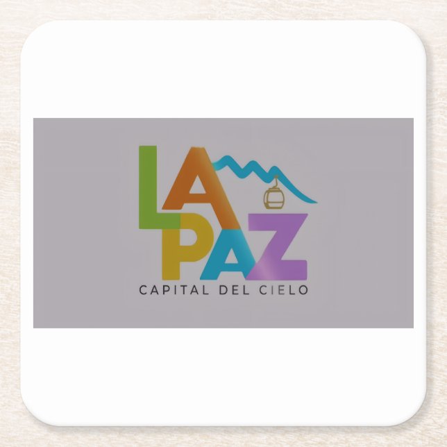 La Paz ciudad del cielo Square Paper Coaster (Front)