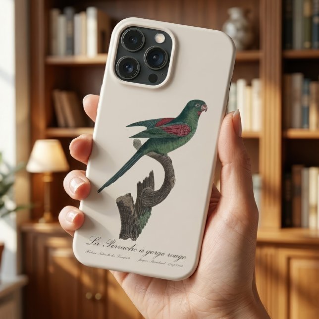 La Perruche a gorge rouge  Case-Mate iPhone Case (Orange-Chinned Parakeet, Brotogeris jugularis. iPhone Case)