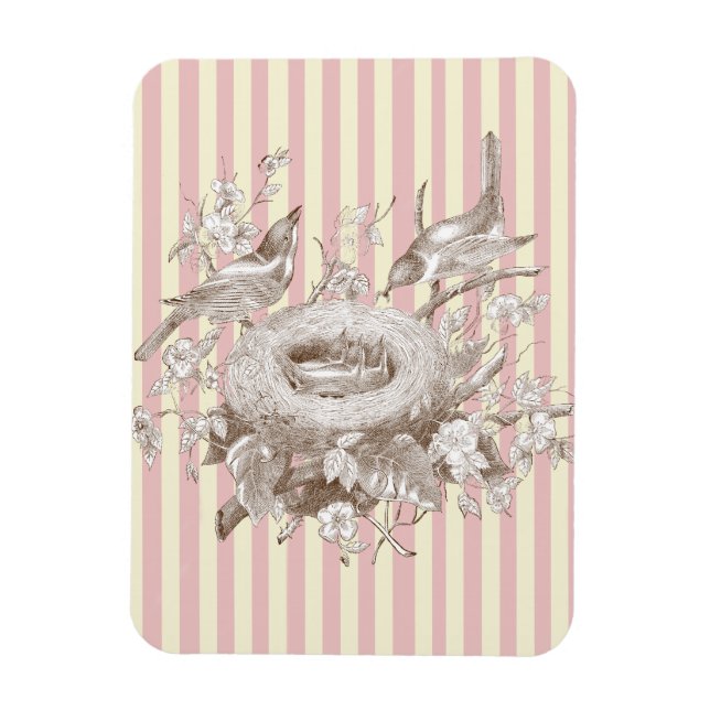 La Petite Famille on pink and cream background Magnet (Vertical)