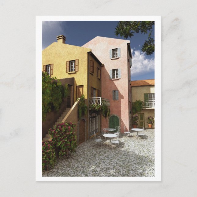 La Piazza Postcard (Front)