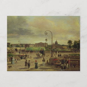La Place de la Concorde in 1829 Postcard