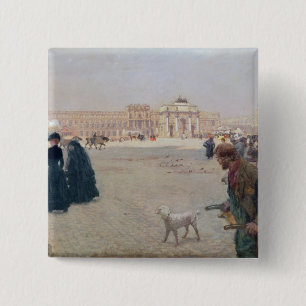 La Place du Carrousel, Paris 15 Cm Square Badge