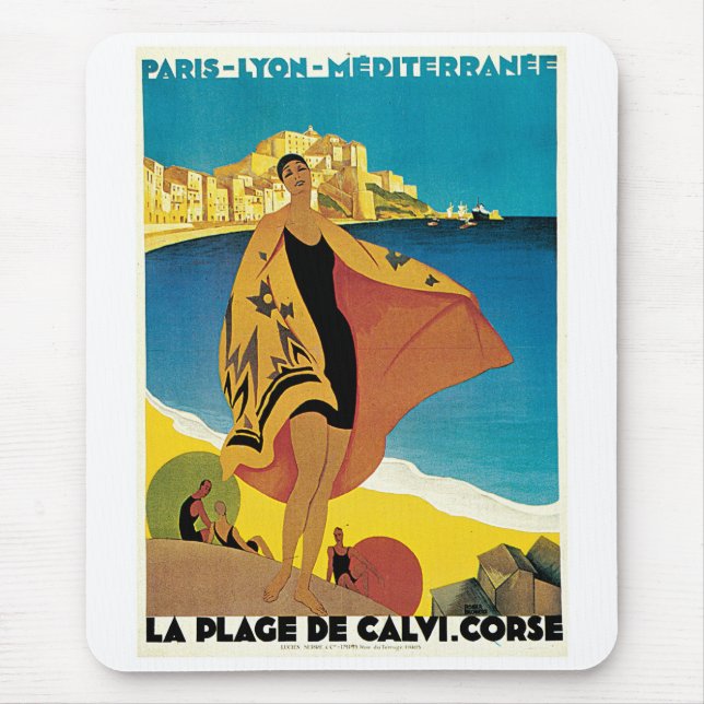 La Plage de Calvi, Corse Mouse Pad (Front)