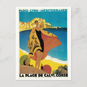 La Plage de Calvi, Corse Postcard