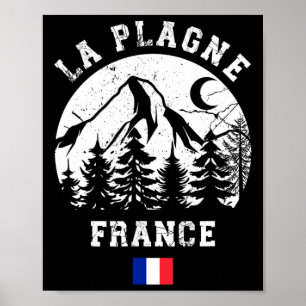 La Plagne France Alps Ski Resort Alpine Skiing Fre Poster