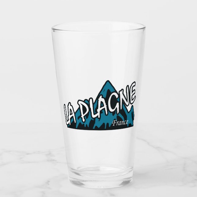 La Plagne France Mountains Glass (Front)