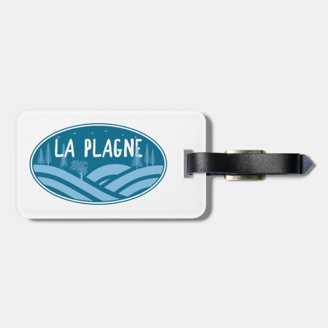 La Plagne France Outdoors Luggage Tag (Back Horizontal)