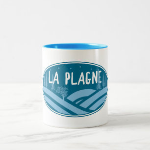 La Plagne France Outdoors Two-Tone Coffee Mug