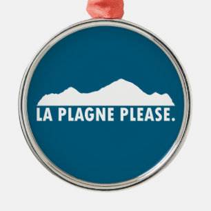 La Plagne France Please Metal Tree Decoration