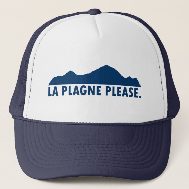La Plagne France Please Trucker Hat (Front)