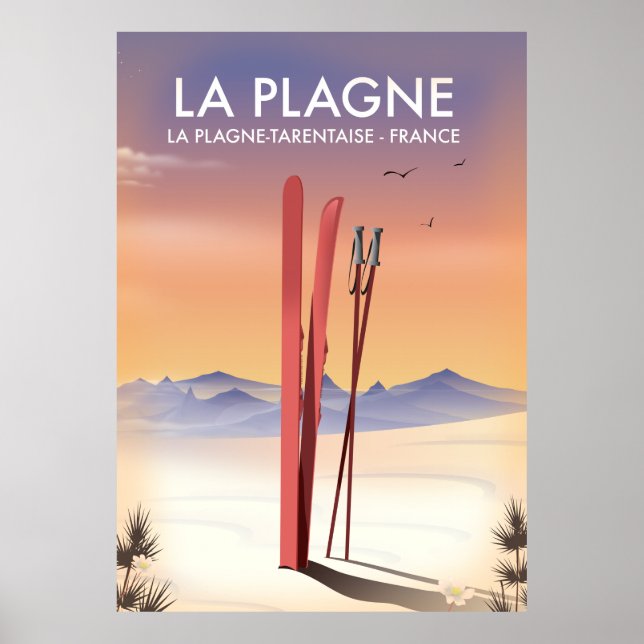 La Plagne ,La Plagne-Tarentaise, France ski poster (Front)