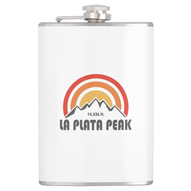 La Plata Peak Hip Flask (Front)