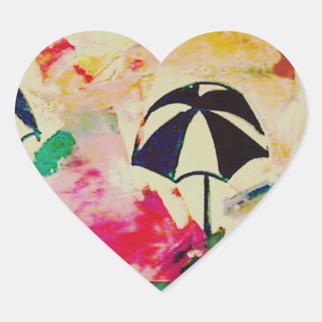 La Playa Heart Sticker (Front)