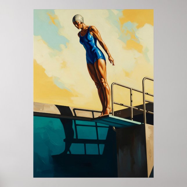 LA PLONGEUSE D'AZUR (The Azure Diver) - Original A Poster (Front)