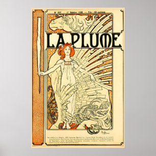 La Plume 1898 POSTER PRINT A5-A1 Alphonse Mucha