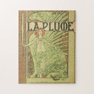 La Plume By Alphonse Mucha Jigsaw Puzzle