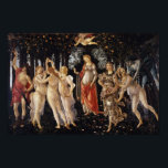 La Primavera by Botticelli - Poster<br><div class="desc">This painting is on display in the Uffizi Museum. This painting is full of allegories (hidden meanings), which leads to much debate on how to interpret the painting. In the meadow, you can see hundreds of different flowers. The blue figure on the right is Zephyr, the god of the west...</div>