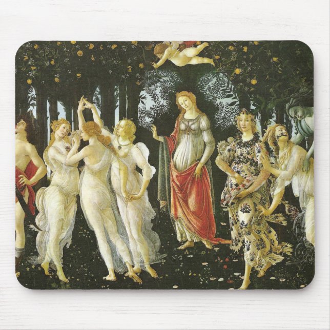 La Primavera by Sandro Botticelli Mouse Pad (Front)