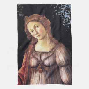 La Primavera in detail by Sandro Botticelli Tea Towel