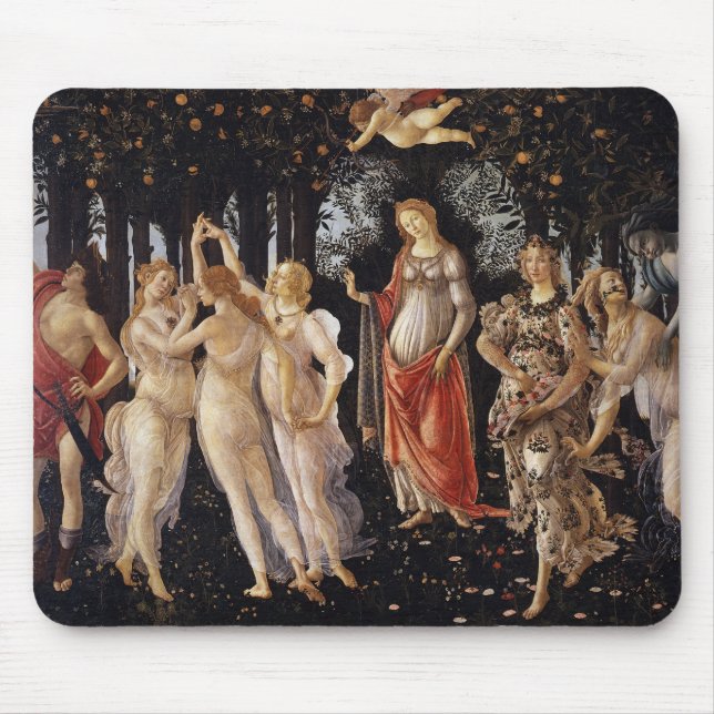 La Primavera (Spring) by Sandro Botticelli Mouse Pad (Front)