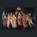 La Primavera (Spring) by Sandro Botticelli Poster<br><div class="desc">La Primavera (Spring) by Sandro Botticelli, tempera painting on wood panel c. 1482, is a monumental depiction of a procession of ancient classical gods heralding the return of Spring, a subject that symbolises the time of renewal of the Renaissance. In the centre of the painting are the goddesses Venus and...</div>