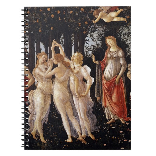 La Primavera (Spring) by Sandro Botticelli Spiral Notebook (Front)