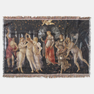 La Primavera (Spring) by Sandro Botticelli Throw Blanket