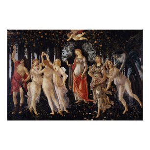 La Primavera (Spring) Sandro Botticelli Glossy Poster