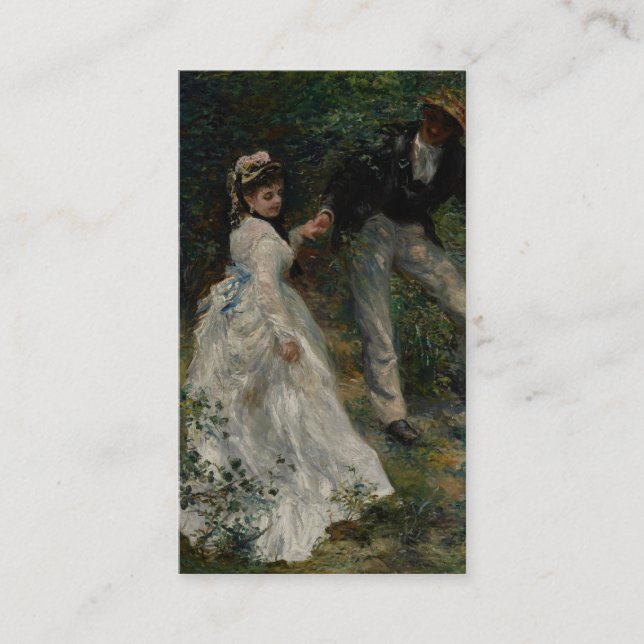 La Promenade, Pierre-Auguste Renoir 1870 Business Card (Front)