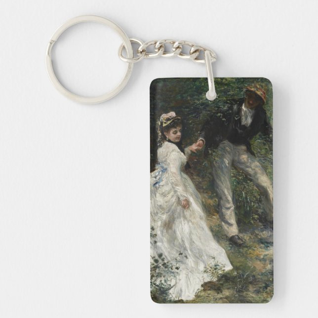 La Promenade Renoir Impressionist Painting Art Key Ring (Front)