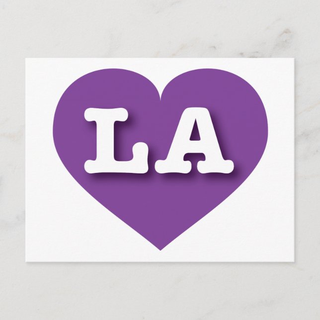 LA Purple Heart - I love LA Postcard (Front)